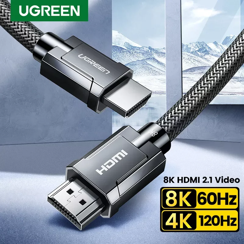 

NEW2023 UGREEN 8K HDMI Cable for Xiaomi TV Box PS5 USB HUB Ultra High Speed Certified 8K@60Hz HDMI 2.1 Cable 48Gbps eARC Dolby V
