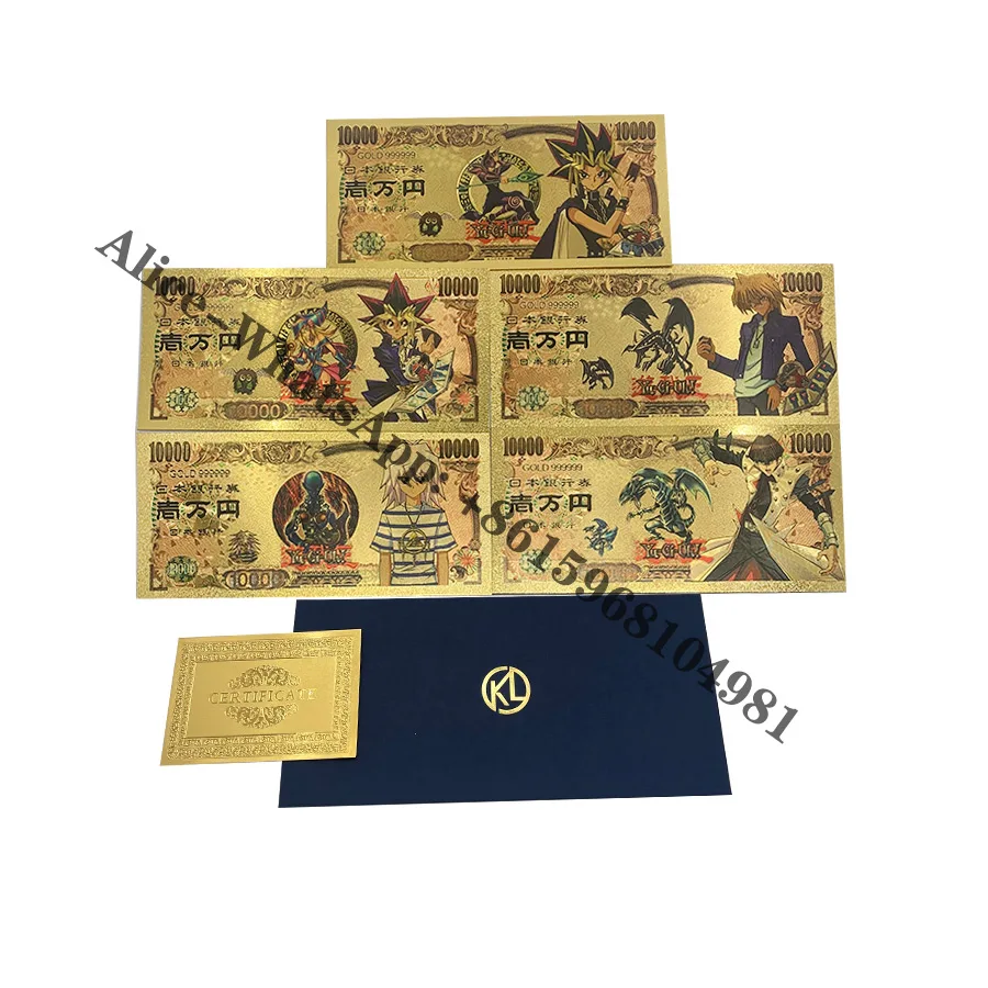 Новая японская мультяшная аниме Yu-gi-ohh Золотая банкнота, Золотая манга, дракон, голубые глаза, темные для детей, сувенир в подарок
