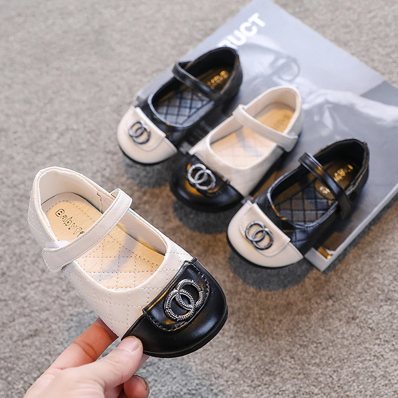 

2023 New Kids Shoes Girls Shoes PU Leather Girls Dress Shoes Spring Autumn Princess Shoes Mary Jane Flats Girls children shoes