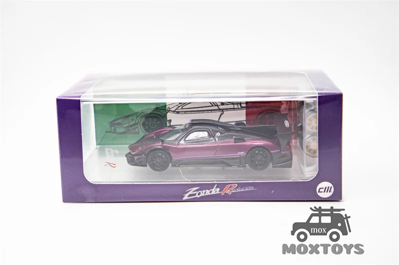 CM МОДЕЛЬ 1:64 Pagani Zonda Revolucion Фиолетовая литая под давлением модель автомобиля