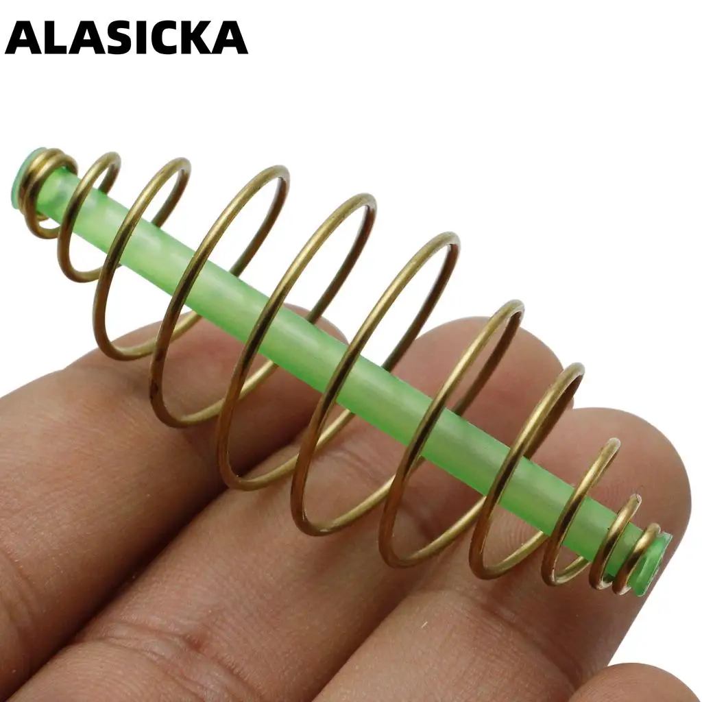 

ALASICKA 10pcs/lot 3 Sizes Carp Fishing Spring Feeder Fishing Bait Cage for Carp Fishing Fresh & Saltwater Inline Method Feeder