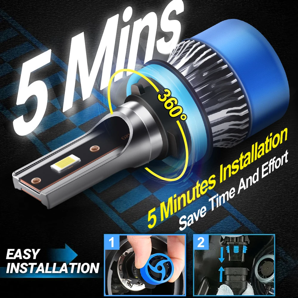 Honda Accord IX Saloon (CR) 2012-2023 Светодиодные Лампы Для Фар 9005 HB3 H1 H11 Дальний/ближний Свет 26000K