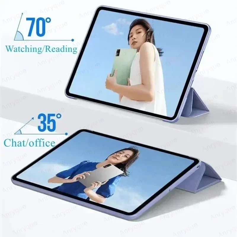 Фото Чехол для Xiaomi Redmi Pad SE, чехол 11 дюймов из искусственной кожи, мягкий силиконовый чехол-подставка с откидной крышкой для Funda Redmi Pad SE с автоматическим переходом в спящий режим и пробуждением №5