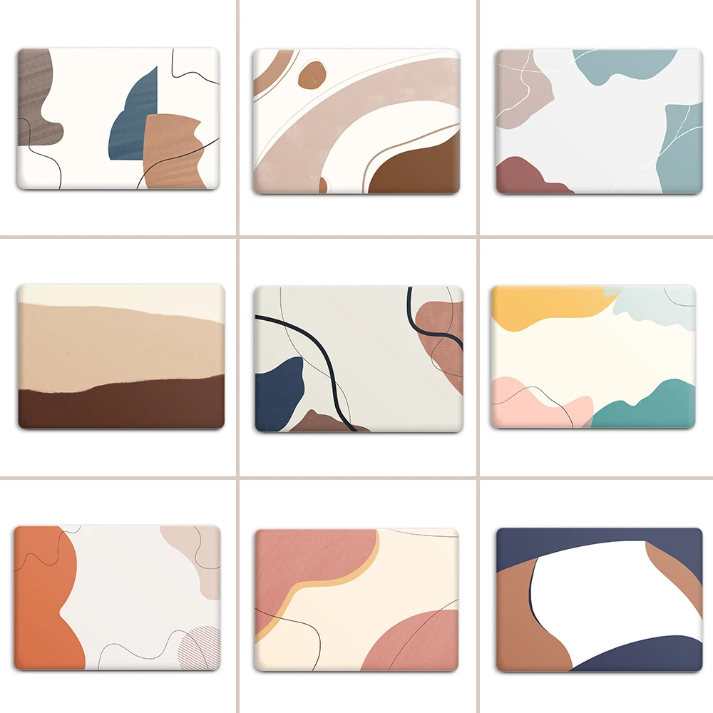 

9 Type Color Block Laptop Case for MacBook Pro 13/15/16Inch Macbook Air 13/11Inch Notebook Hard Shell Dust Cover Laptop Cases