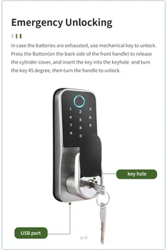 Smart Deadbolt Locks Entry Front Door Ttlock App Wifi Keyless Fingerprint Keypad Digital Bluetooth Lock For Home Apartment