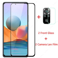 2pcs for xiaomi redmi note 10 pro glass for redmi note 10 pro 10s 9 8 pro 9t 9s 9c 9a tempered glass lens film screen protector