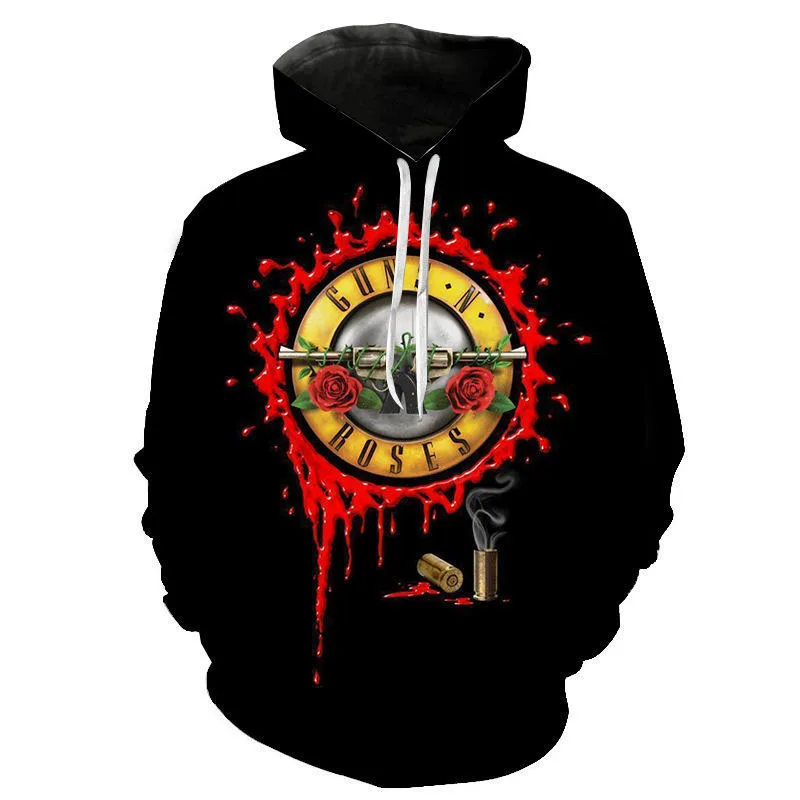 

Fashion Guns N Roses Hoodies 3D Printed Men Women Children Sweatshirts Casual Boy Girl Kids Streetwear Pullover Long Sleeve Tops