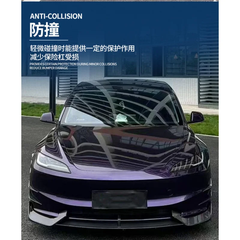 Фото Карбоновые сплиттеры-канарды для переднего бампера Model 3 Highland 2024-2025 №4