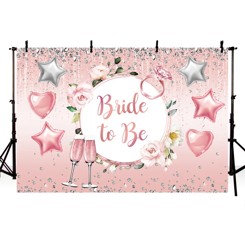 Розовый бриллиантовый Блестящий обручальный фон для фотосъемки фотография