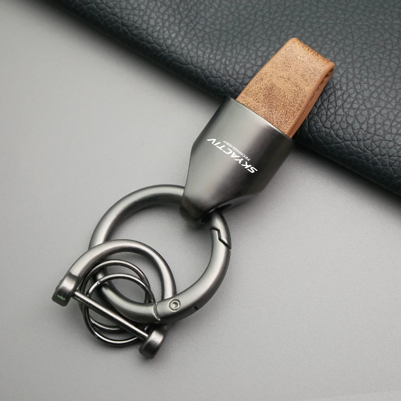 Брелок-карабин, металлические автомобильные брелки, мужской подарок для Mazda Skyactiv LOGO CX-3 CX-5 Axela 6 Atenza, аксессуары для ключей