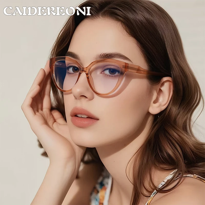 Фото Очки CAIDERONI для женщин с нестандартной оправой в форме бабочки, с защитой от синего света, прогрессивные, фотохромные, с диоптриями, модель LS082 №1