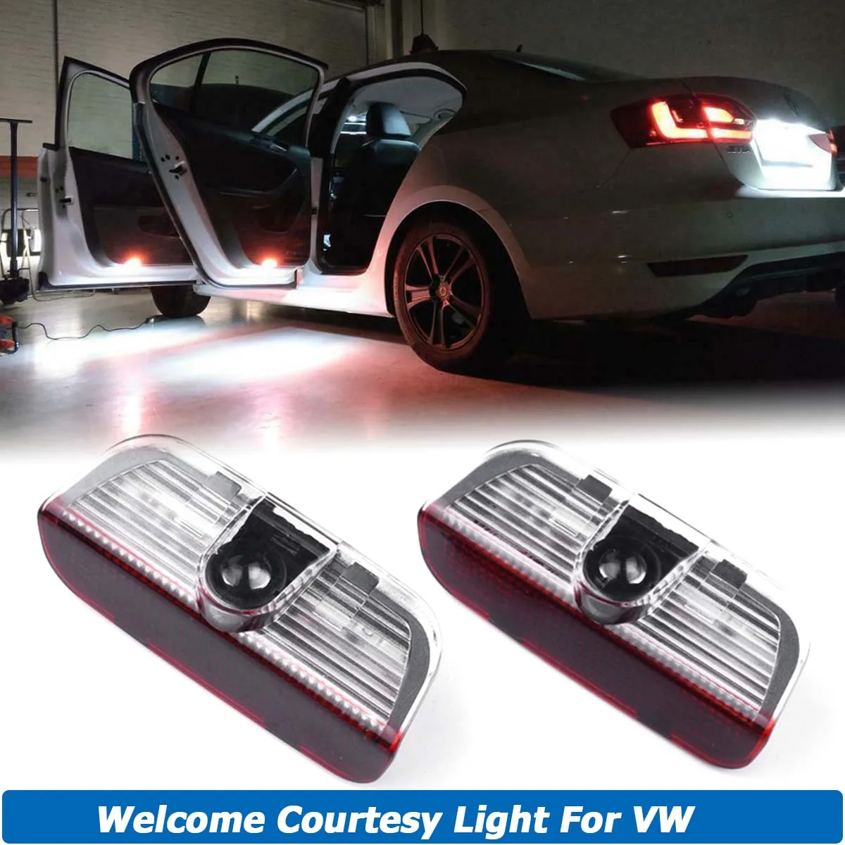 

LED Door Projector Welcome Courtesy Light For VW Touareg Sharan Scirocco CC Tiguan EOS Golf 5 6 7 MK5 MK6 MK7 Car Accessories