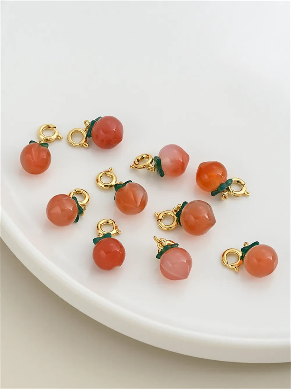 Натуральный Южный Красный Агат Персик Ожерелье Браслет Маленькие Аксессуары