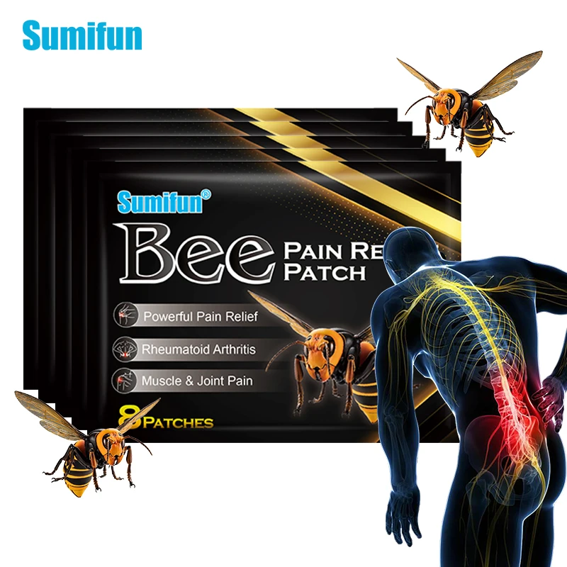 

16/24/48pcs Sumifun Bee Venom Pain Relief Patch Lumbar Spine Rheumatoid Neck Shoulder Body Sprain Orthopedic Arthritis Plaster