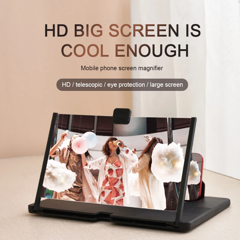 

With Movie Game Live Magnifying Folding Phone Holder Screen Amplifier 12 Inch 3d Phone Stand Bracket For Smartphone