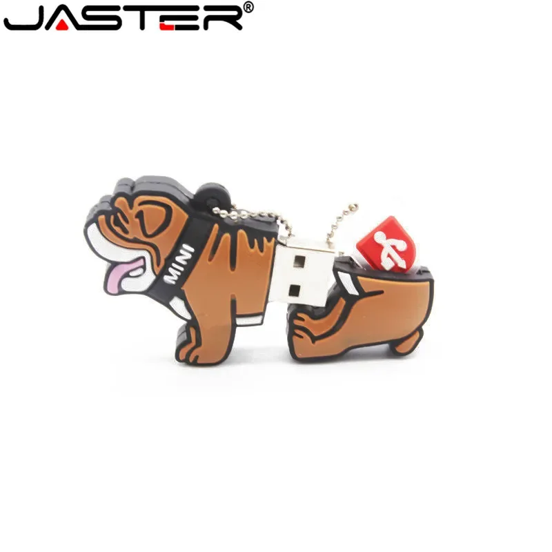 Фото JASTER Прекрасный мини-бульдог USB-флеш-накопитель с милыми животными и рисунками USB 2.0 4 ГБ/8 ГБ/16 ГБ/32 ГБ/64 ГБ Реальная емкость USB-накопитель №3
