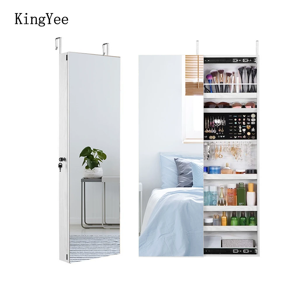 KingYee bedroom furniture makeup mirror cabinet sliding wall-mounted mirror cabinet with safety protection lock