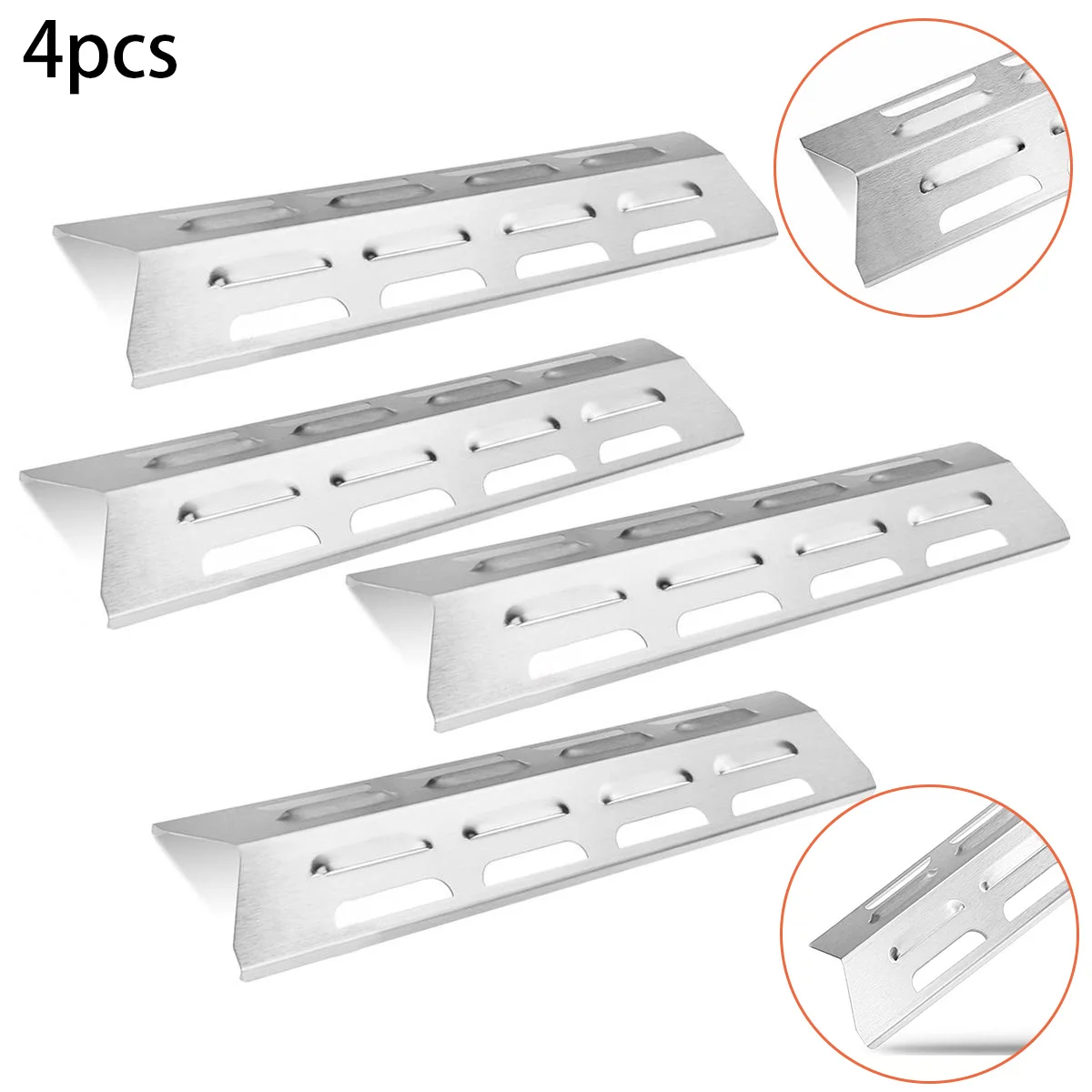 

Stainless Flame Gas Grill Shield Heat Models Replacement 4pcs Barbeque Plate Perfect Grill Steel