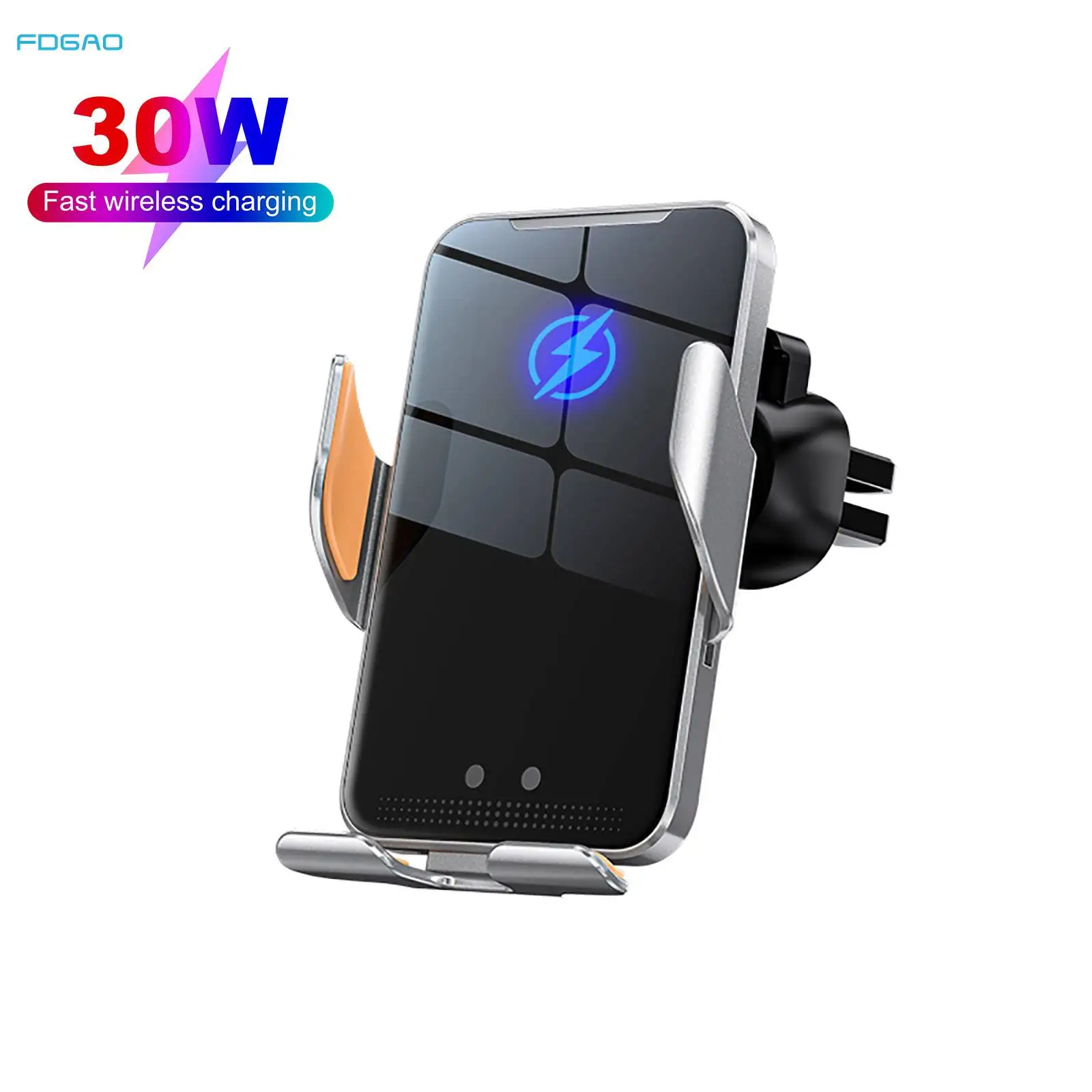 

30W Car Wireless Charger Auto Car Mount Phone Holder For iPhone 14 13 12 11 Pro Max X XS Infrared Induction Fast Charging