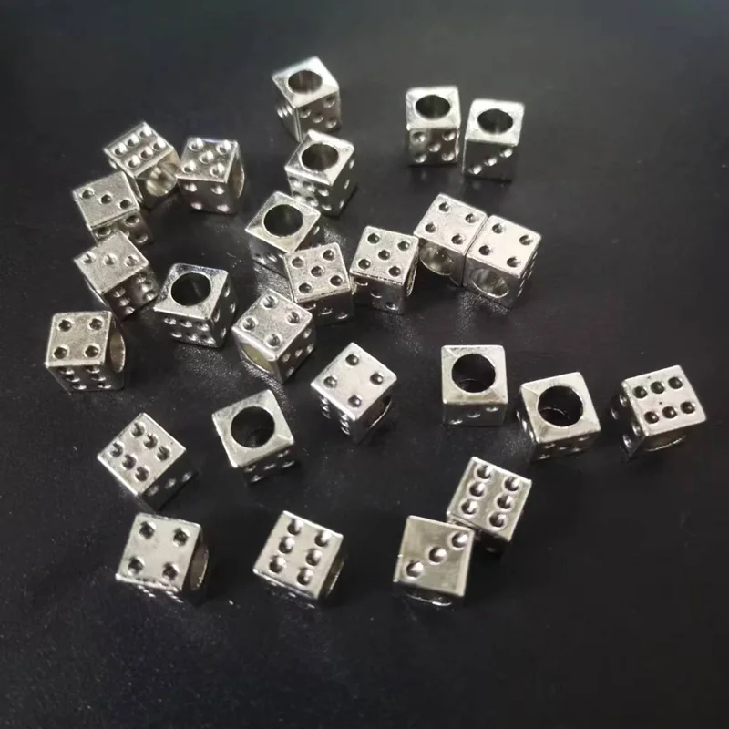 14 шт. 7x7 мм, антикварные градиентные бусины с большим отверстием, Подходит для европейских браслетов, ювелирных изделий «сделай сам»