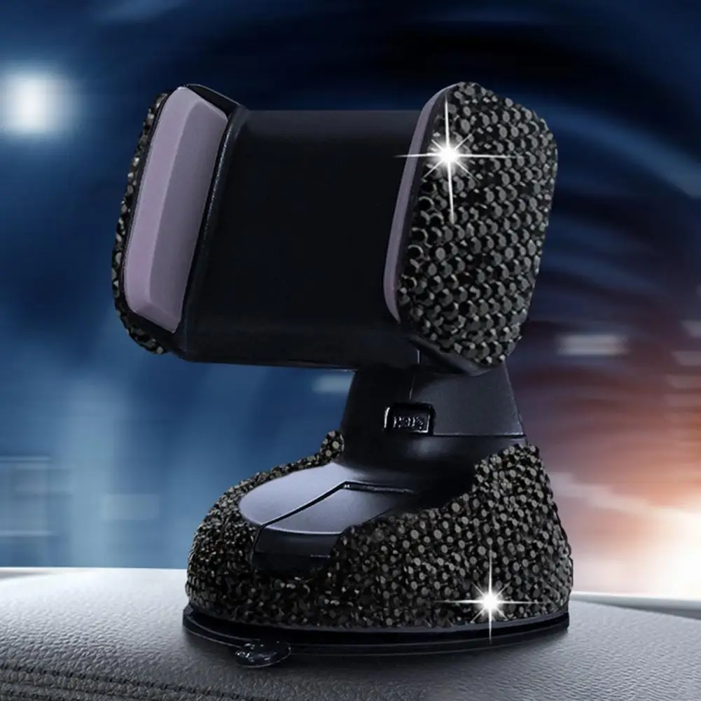 

Phone Stand Sturdy Retractable Easy Installation Universal Bling Car Stand Phone Holder for Automobile