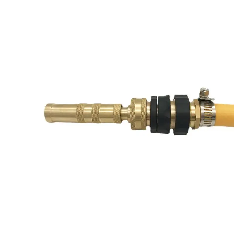 

Brass Hose Nozzle High Pressure Jet Sweeper Nozzle Garden Hose Nozzle Adjustable Water Nozzle Hose Jet Nozzle For Cleaning Patio