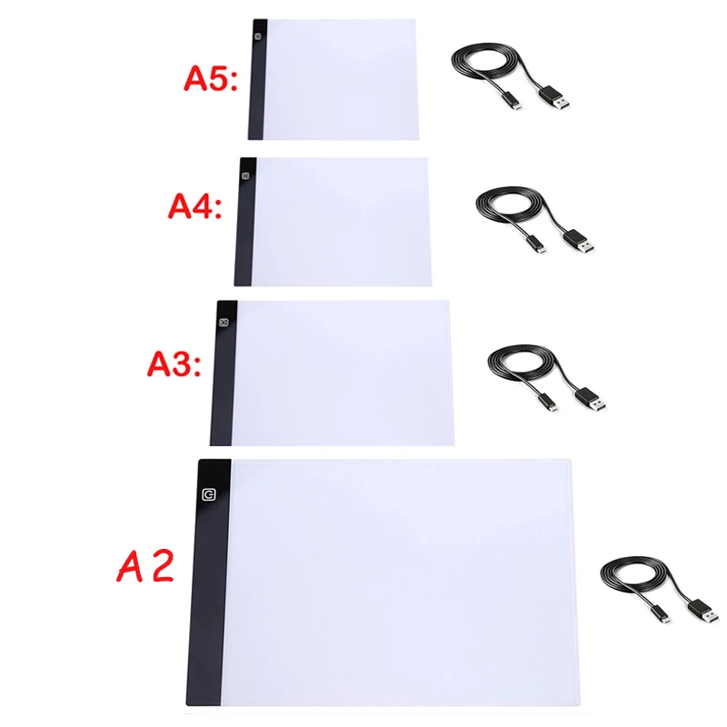 2023 A2/A3/A4/A5 LED Light Pad for diamond painting Artcraft Tracing Light Box  Board Digital Tablets Painting Drawing Tablet