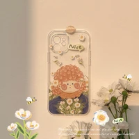 tpu soft back case for iphone xr 7 8 plus 13 promax 11 12 mini xsmax cute funny girl case for iphone 11 pro max protector funda