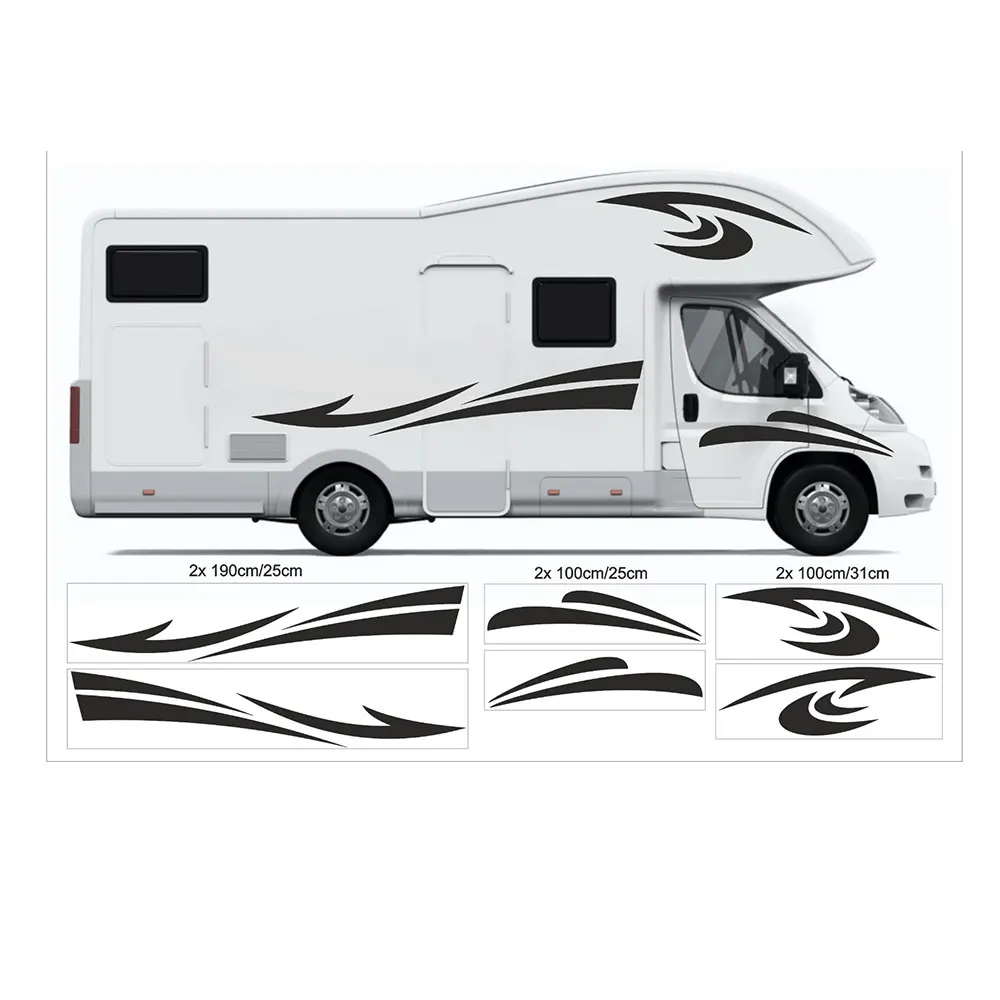 

Camper Van Graphics Motor Home Vinyl Graphics Decal Racing Sports Long Stripe Decals DIY Sticker Both Sides