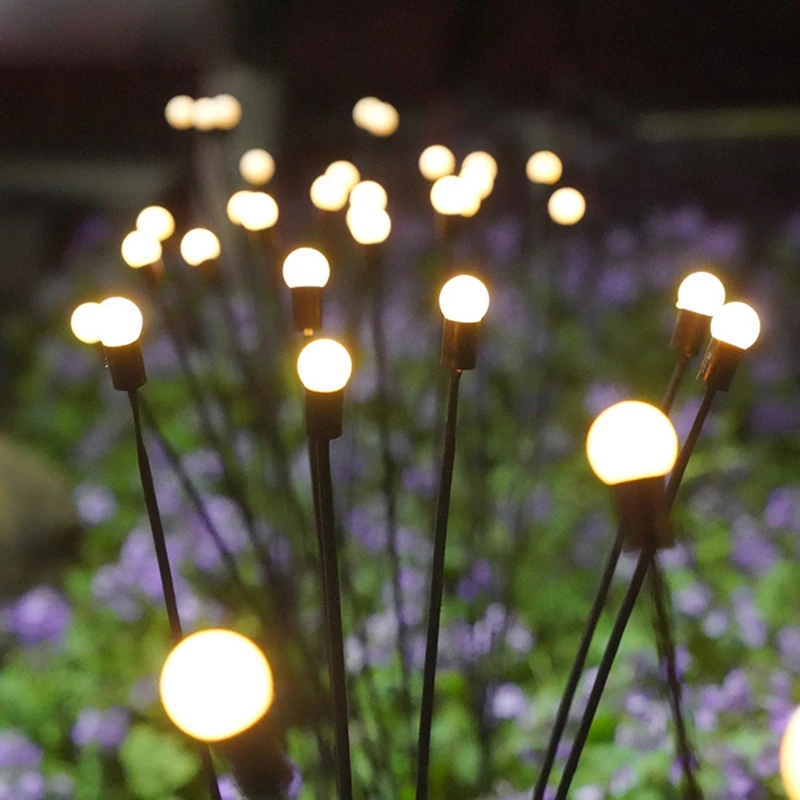 

Светильник на солнечной батарее в форме светлячков, яркие красочные яркие качели, украшение для сада, энергосберегающие качели, ветер для д...