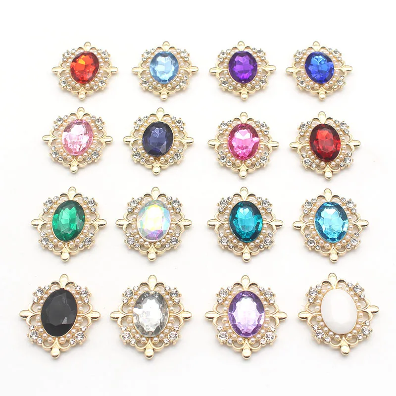 

29*32mm Exquisite Alloy Rhinestone Buckle Bowknot Hair Accessories Material Accessories Wedding Invitation Decoration