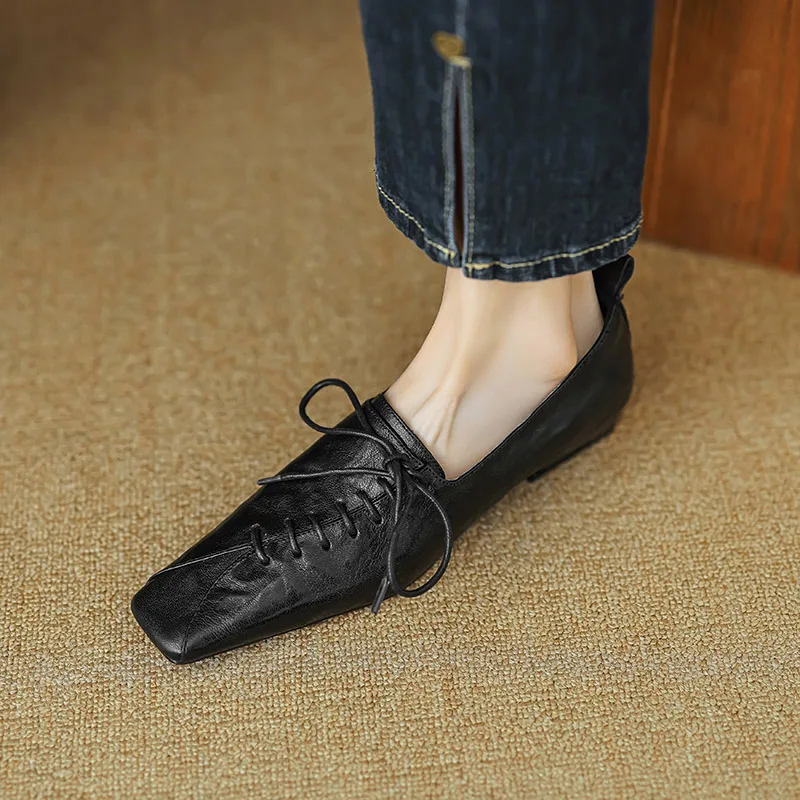 Phoentin Оксфорды с асимметричным дизайном 2025 г. женские туфли-лодочки на шнуровке в