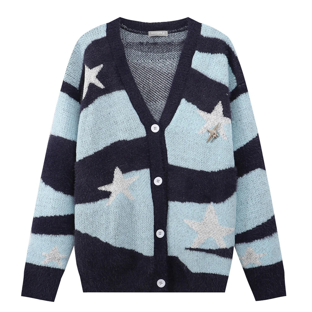 Звезда зебра кардиган мужской свитер осень Повседневная Верхняя одежда