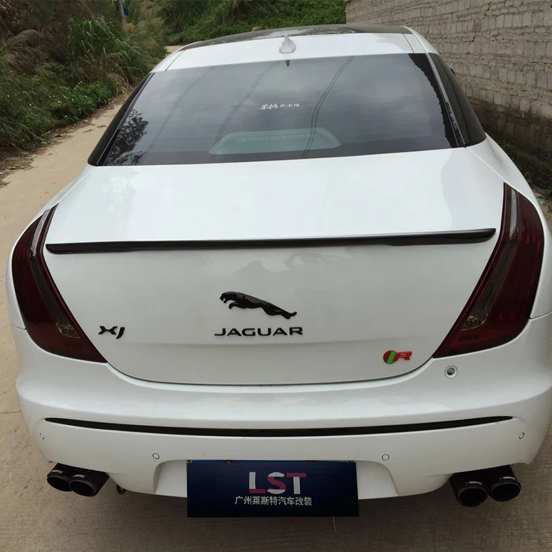 Фото Заднее крыло из углеродного волокна для Jaguar XJ XJL 10-19 задний спойлер; хвостовое крыло; автомобильный комплект; кузовные детали №5