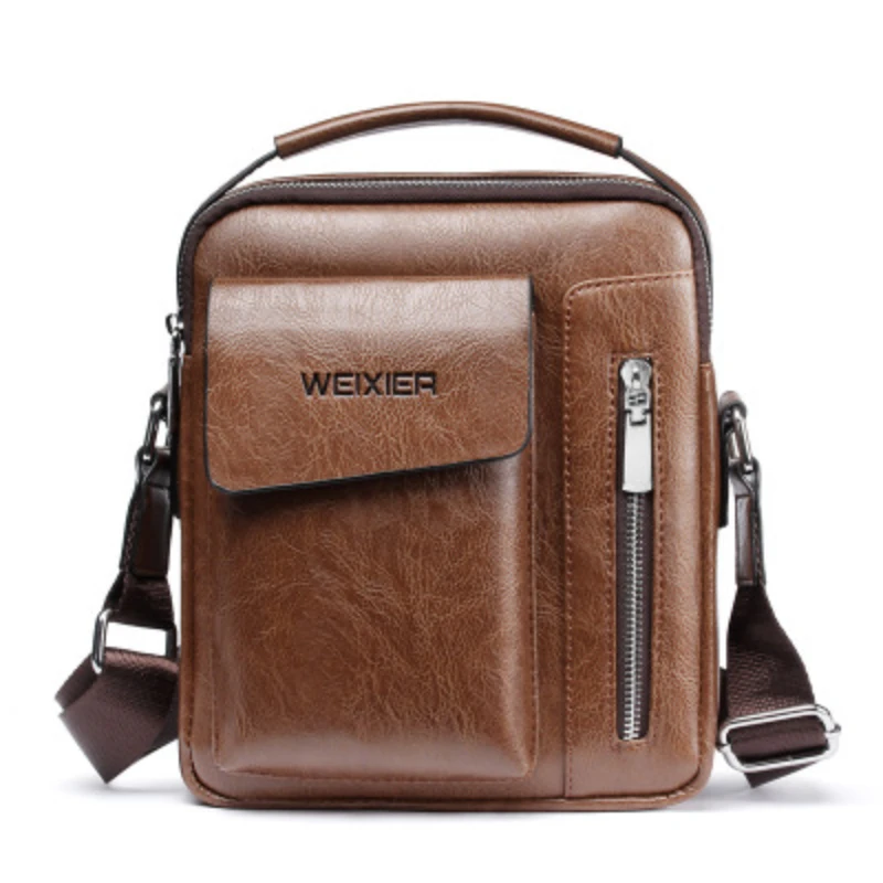 

Casual Men Shoulder Bag Vintage Crossbody Bags HighQuality Male Bag PU Leather Handbag Capacity Men Messenger Bag Tote Bag
