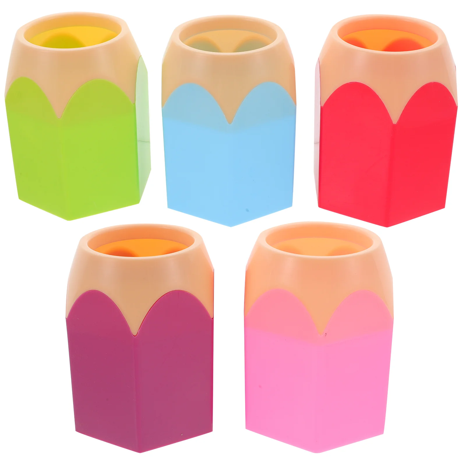 

Multi-Functional Office Plastic Pencil Pot Holder Classroom Home Pencil Head Pen Holder Organizer Box Pen Storage