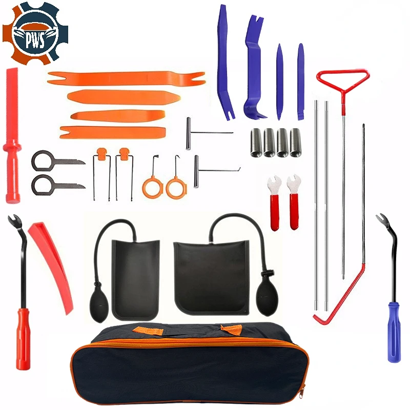 New Car Wedge Pump Open Car Door Repair Kit Air Cushion Emergency Open Unlock Tool With Long Reach Grabber Tools
