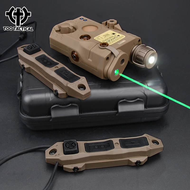 Airsoft PEQ-15 Red Dot Laser Green Blue+White Flashlight+ IR Night Vision Weapon Light AR15 PEQ Three Pressure Remote Switch 