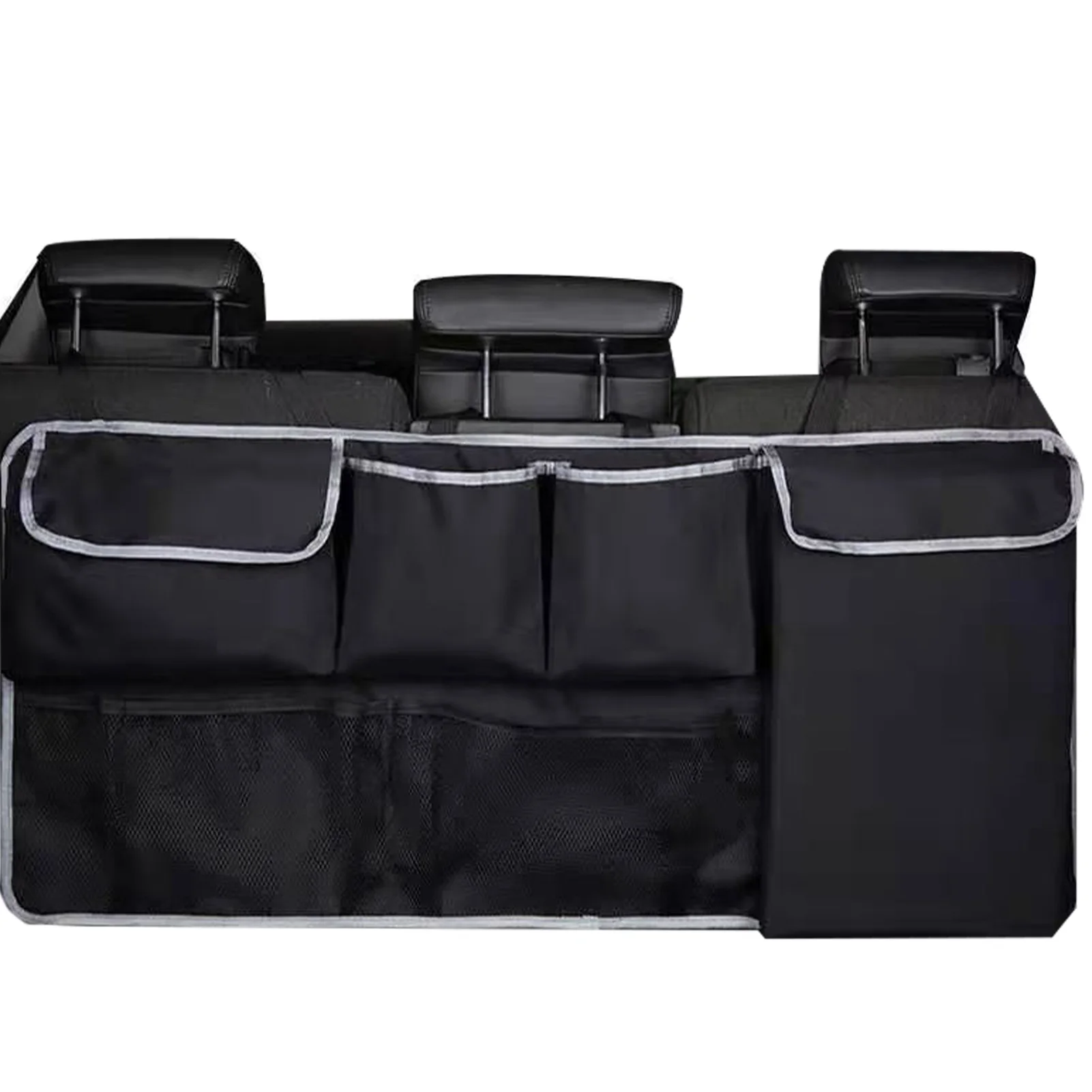 

Car Trunk Organizer High Capacity Hang Backseat Storage Bag Large Capacity Backseat Pockets Mesh For SUV MPV