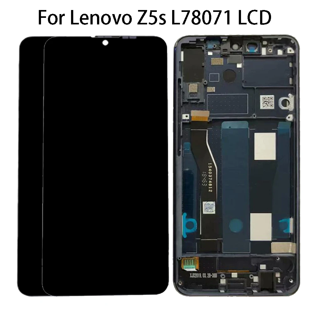 Лучший Оригинальный стеклянный датчик для Lenovo Z5S L78071, ЖК-дисплей, сенсорная панель, экран с дигитайзером в сборе + рамка для телефона Pantalla