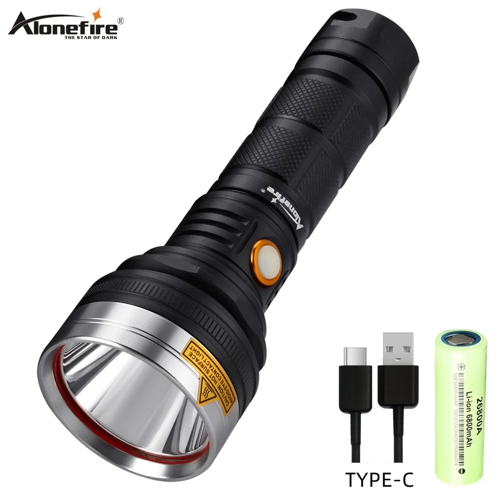 

Супер ярсветильник мощный перезаряжаемый светодиодный фонарик Alonefire X28 SST40, водонепроницаемый фонарь, уличный фонарь для кемпинга