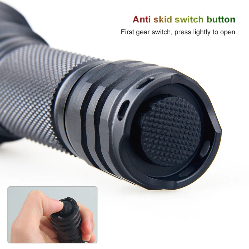 Профессиональный Тактический Фонарик Vastfire C8s — 500 Ярдов Зеленый/красный/белый