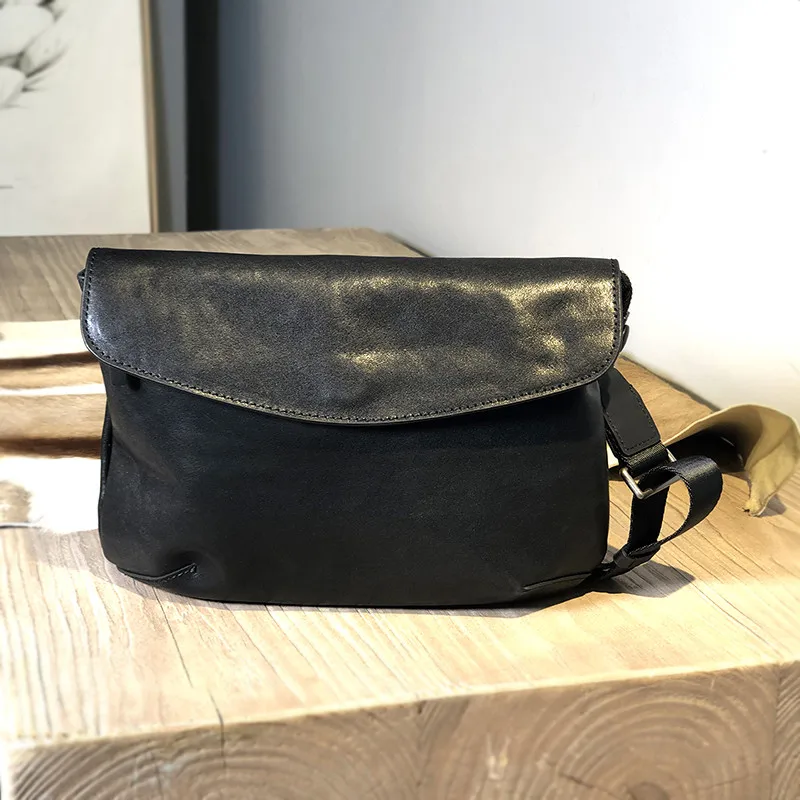 High quality luxury natural genuine leather ladie shoulder bag casual outdoor party real cowhide women's black messenger bag