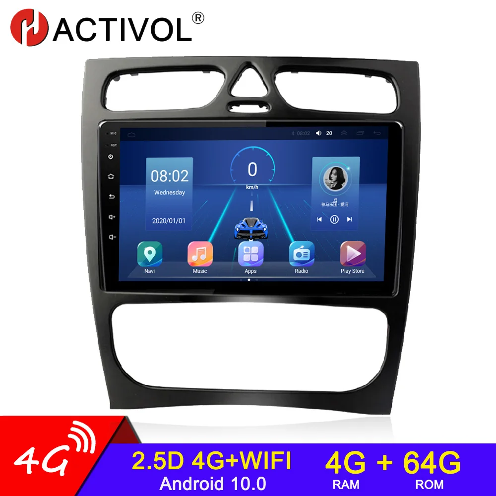 

4G+64G Android Car Radio For Mercedes Benz C Class W203 C200 C320 C350 CLK W209 2002-2005 Android 4G Car radio car audio carplay