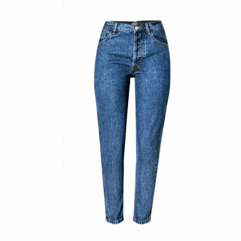 

Women Slim Plus Size Blue Denim Pants 2023 Streetwear Ass Hole Butt Ripped Jeans Female High Waist Straight Jeans Sexy Trousers