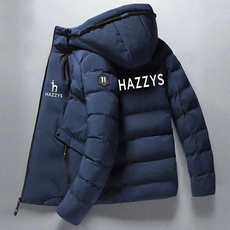 Autumn and Winter 2022 Fashion HAZZYS Casual Warm Hooded Jacket Waterproof Wind proof Breathable Jacket Casual High quality K