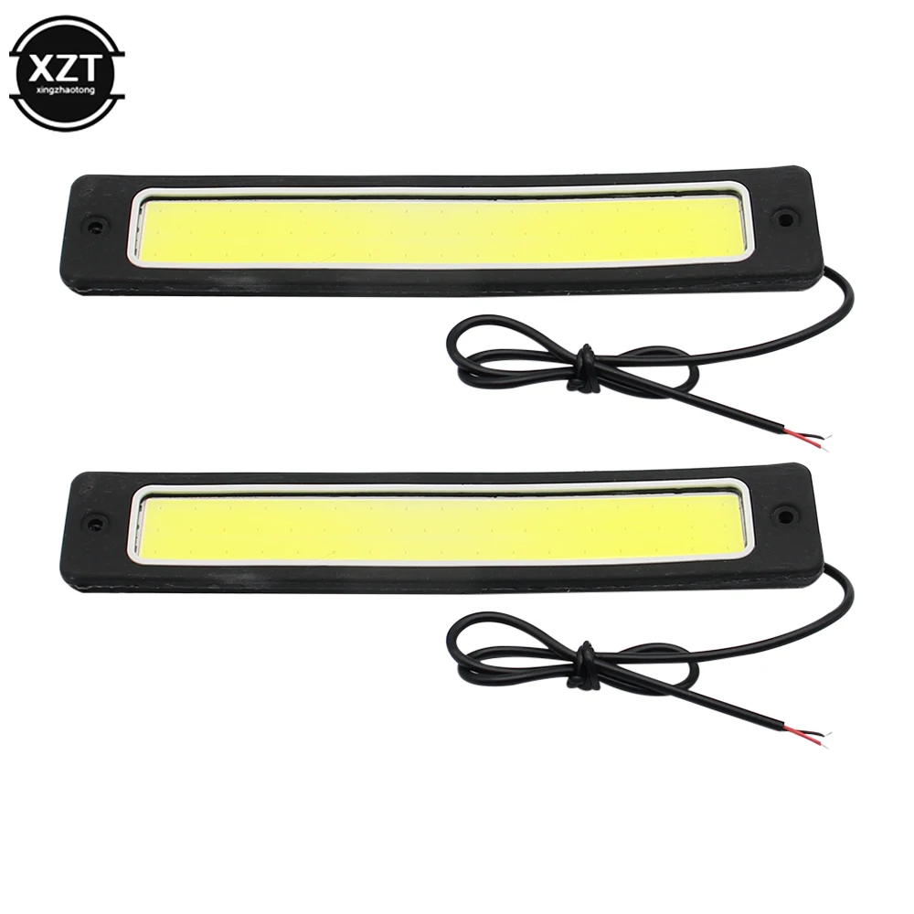 

XZT 2 шт. универсальные гибсветодиодный светодиодные дневные ходовые огни COB водонепроницаемый белый светодиодный в Светодиодная лента Автомобильная противотуманная фара 190x35 мм