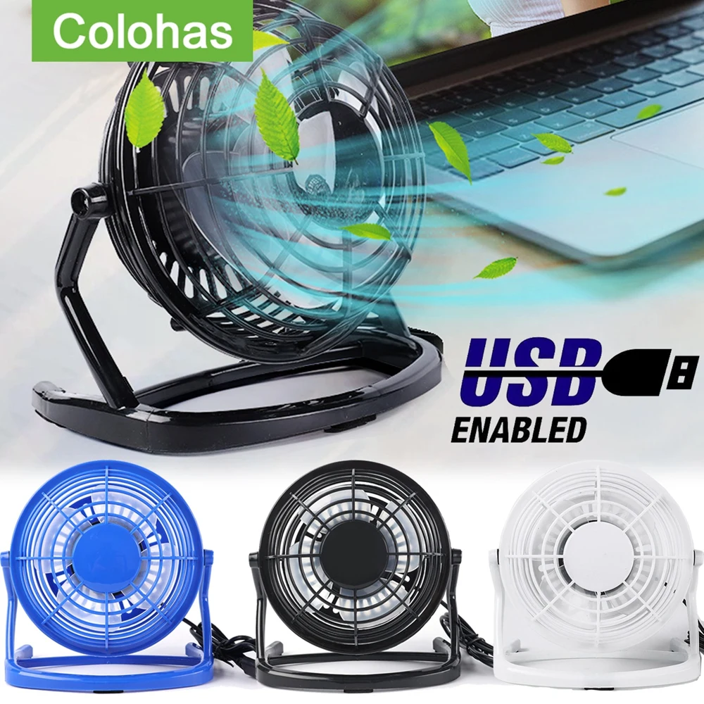 

Strong Wind USB Silent Fan Desk Cooler for Computer Laptop Notebook Desktop PC Ofiice Summer Cooling Fans 4 Blade Mini Portable