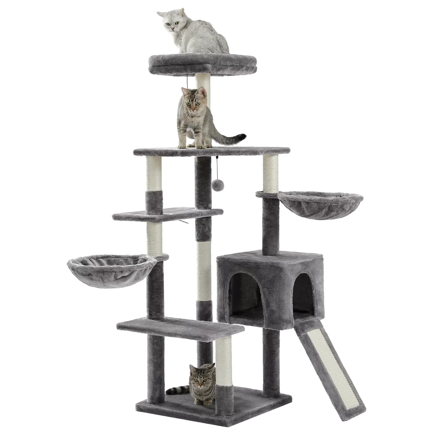 

Новая Прямая поставка, кошачья башня с покрытием из сизаля, царапины, вместительная кондо и большой окунь для мелких и средних кошек