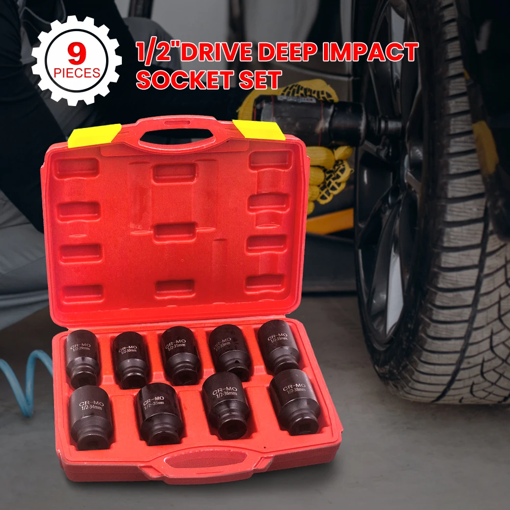 Комплекты головок для глубокого удара головка гайки ступицы метрической оси 1/2